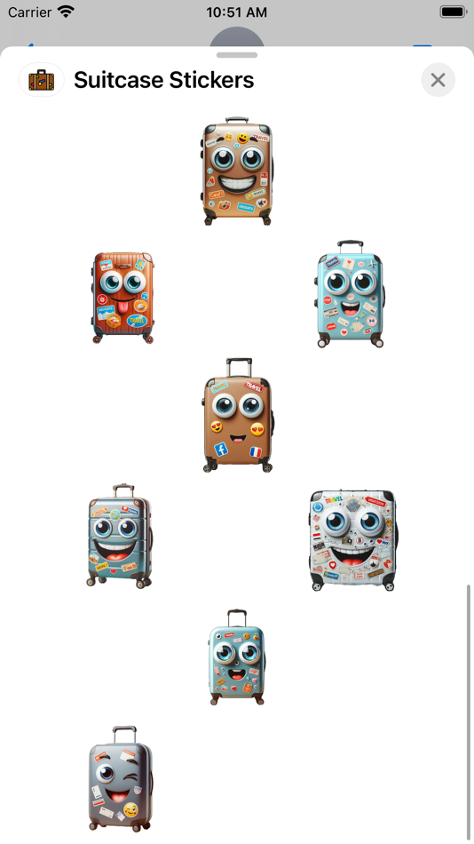 #3. Suitcase Stickers (iOS) بواسطة: Paul Scott