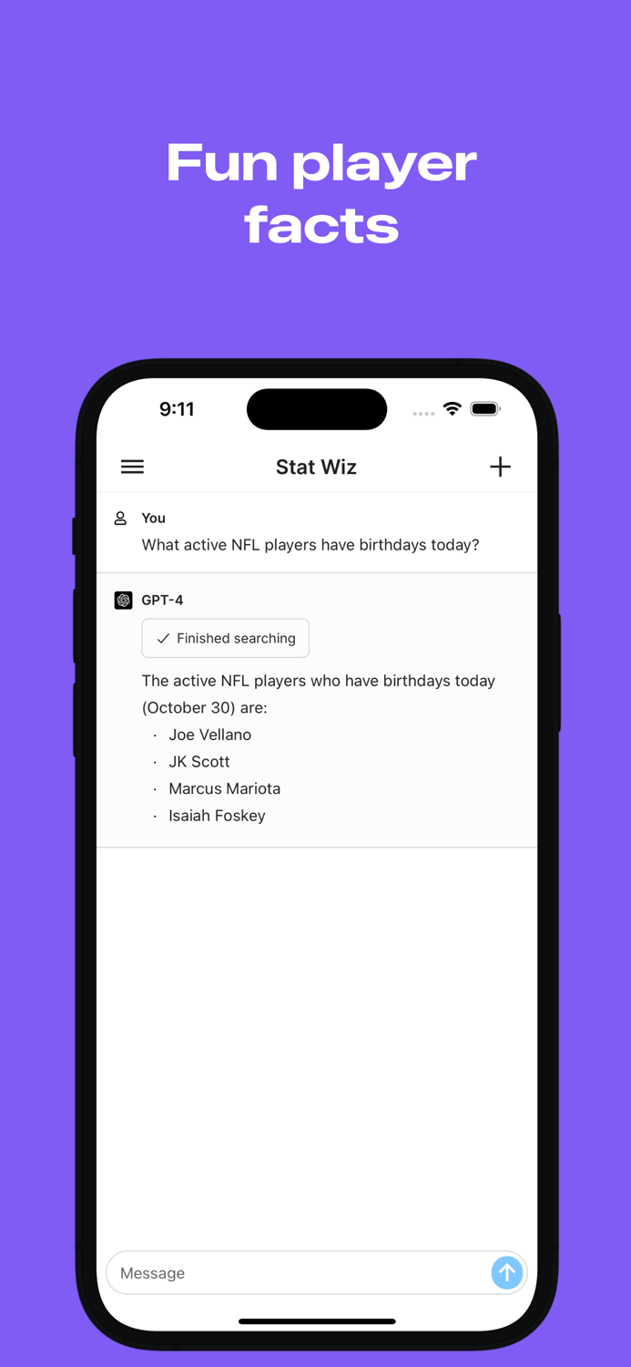 Stat Wiz AI Sports Chat Bot