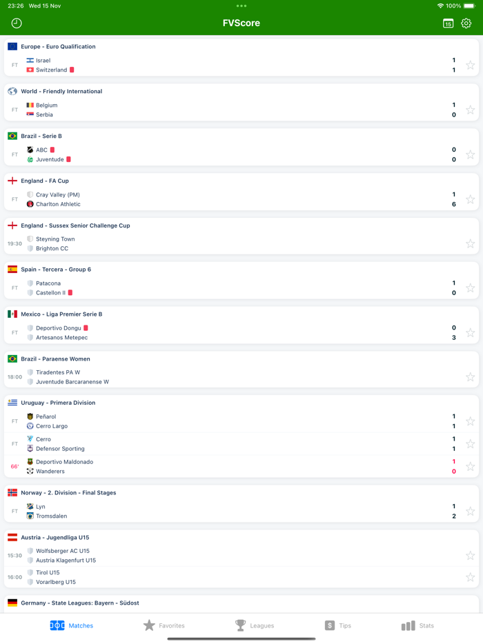 FVscore - Live Scores and Stats