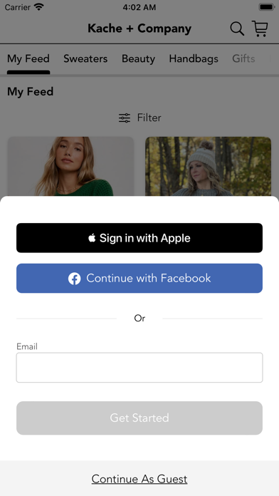 Kache + Company Screenshot