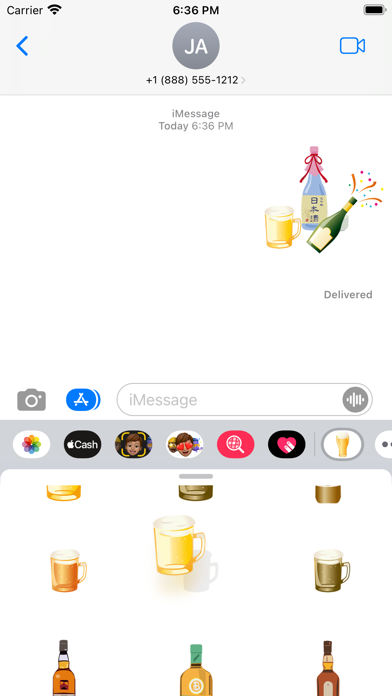 Adult alcohol sticker Screenshot
