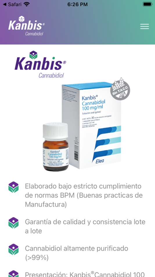 #2. Calculador Dosis CBD (iOS) Przez: Laboratorio Elea