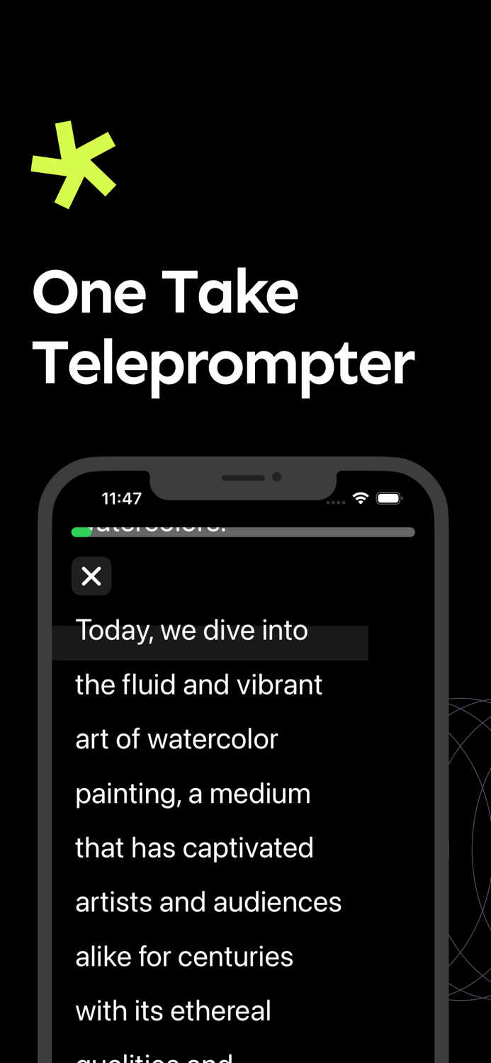 Teleprompter One Take Prompt