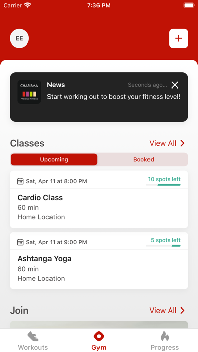 CHARISMA PREMIUM FITNESS Screenshot