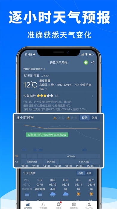 钓鱼天气预报 Screenshot 1 - AppWisp.com 钓鱼天气预报 Screenshot 1 - AppWisp.com
