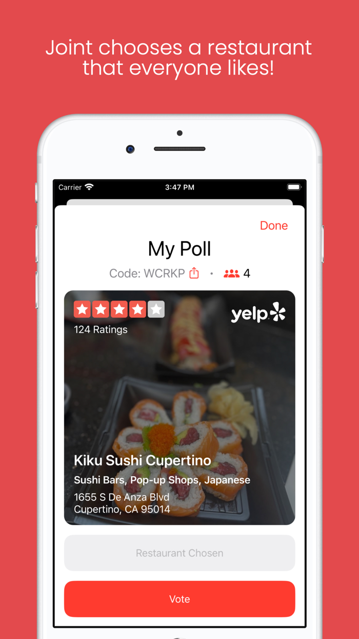 Joint Choose a Restaurant