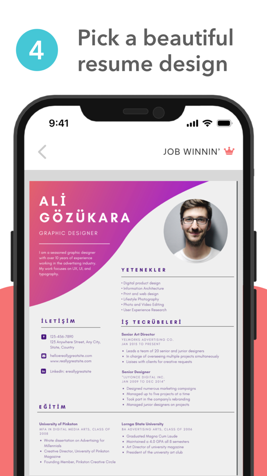 #4. Global Resume Builder CV Maker (iOS) 由: Katu