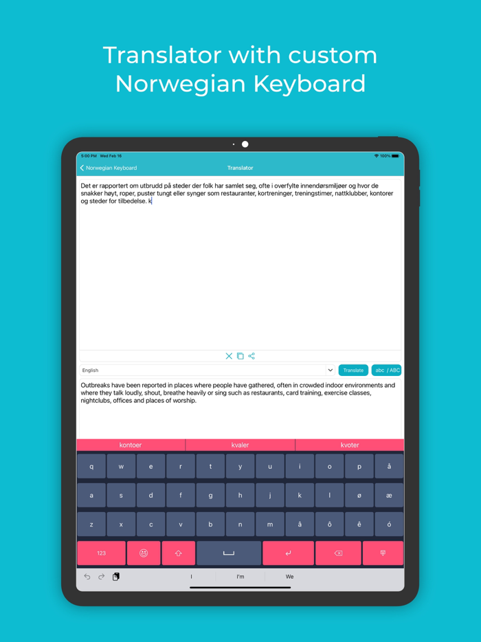 Norwegian Keyboard Translator