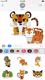 cute tiger roar stickers iphone screenshot 2