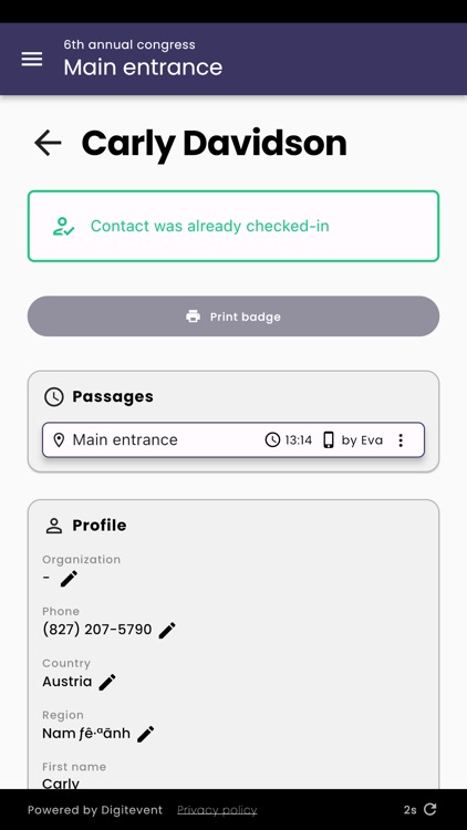 Digitevent check-in screenshot-5