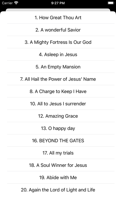 Church of Christ Hymns Screenshot