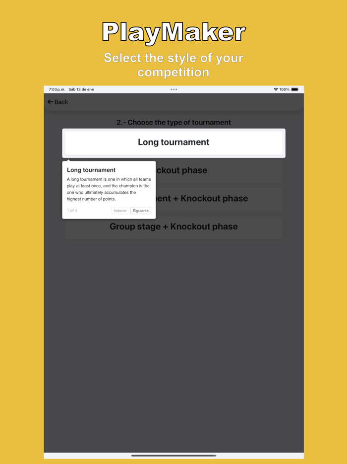 PlayMaker Tournaments manager