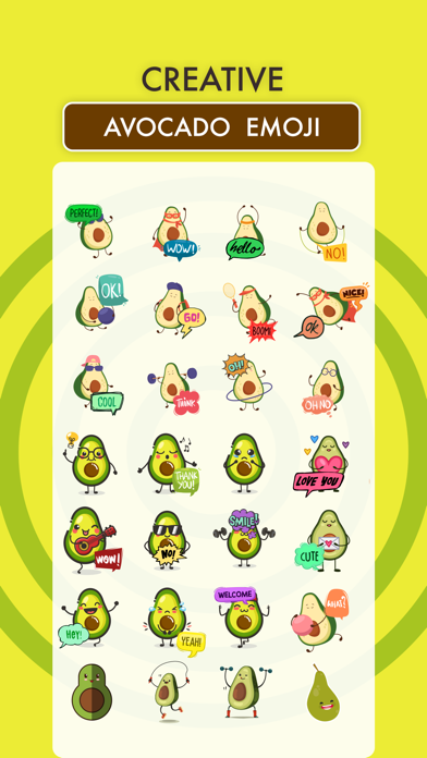 Avacado Emoji Stickersのおすすめ画像4
