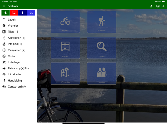 Fietsknoop fiets en wandel app iPad app afbeelding 2