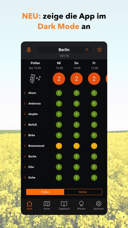 ratiopharm Pollen-Radar