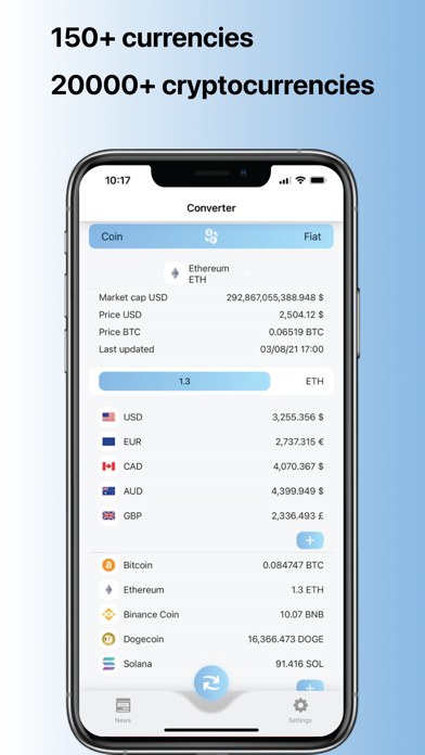 Coin Converter: Crypto XE calc Screenshot