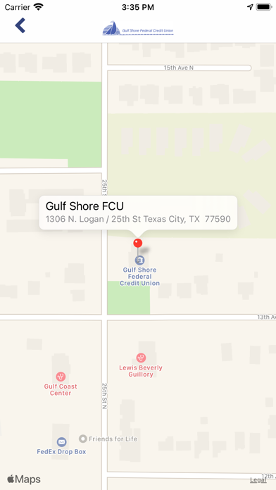 Gulf Shore FCU Mobile Banking Screenshot