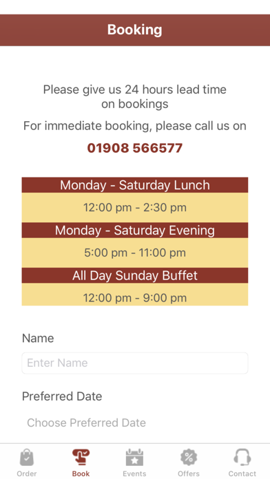 Calcutta Brasserie Screenshot