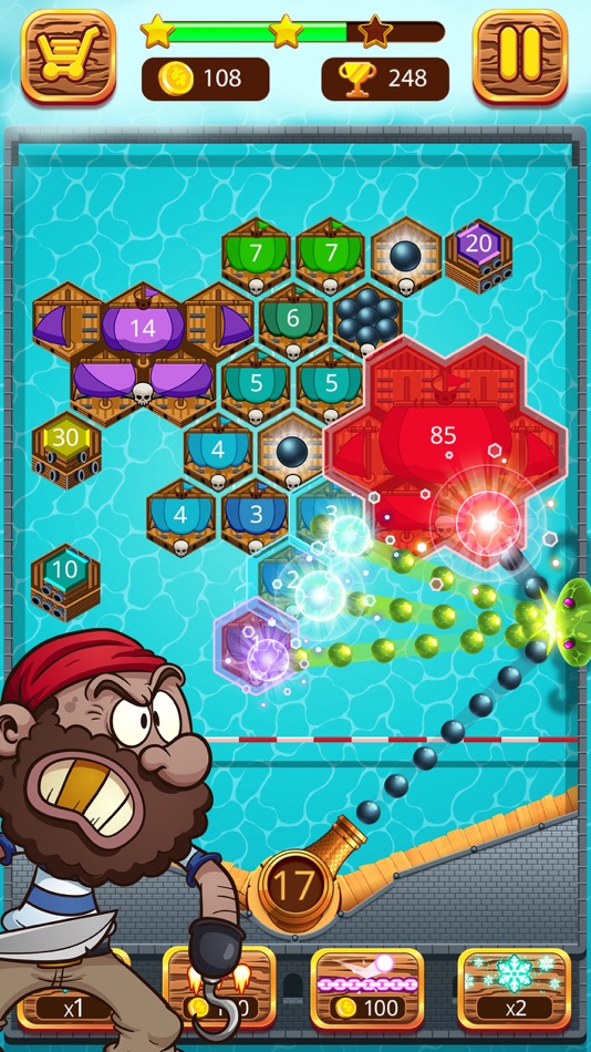 #5. Pirate's cannon: a mega battle (iOS) Podle: PLAYTOUCH