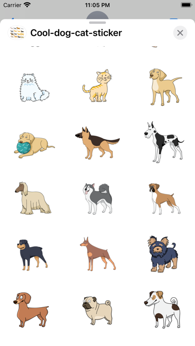 Cool dog cat sticker Screenshot