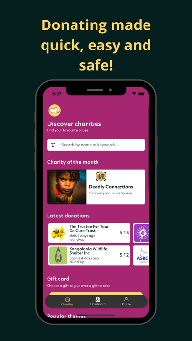 Screenshot #1 pour GoGive - Charity donation