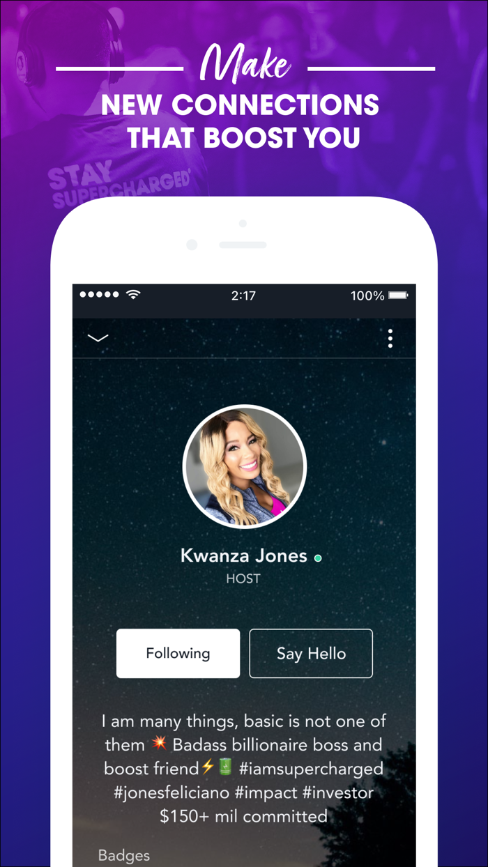 Kwanza Jones Boost Friends