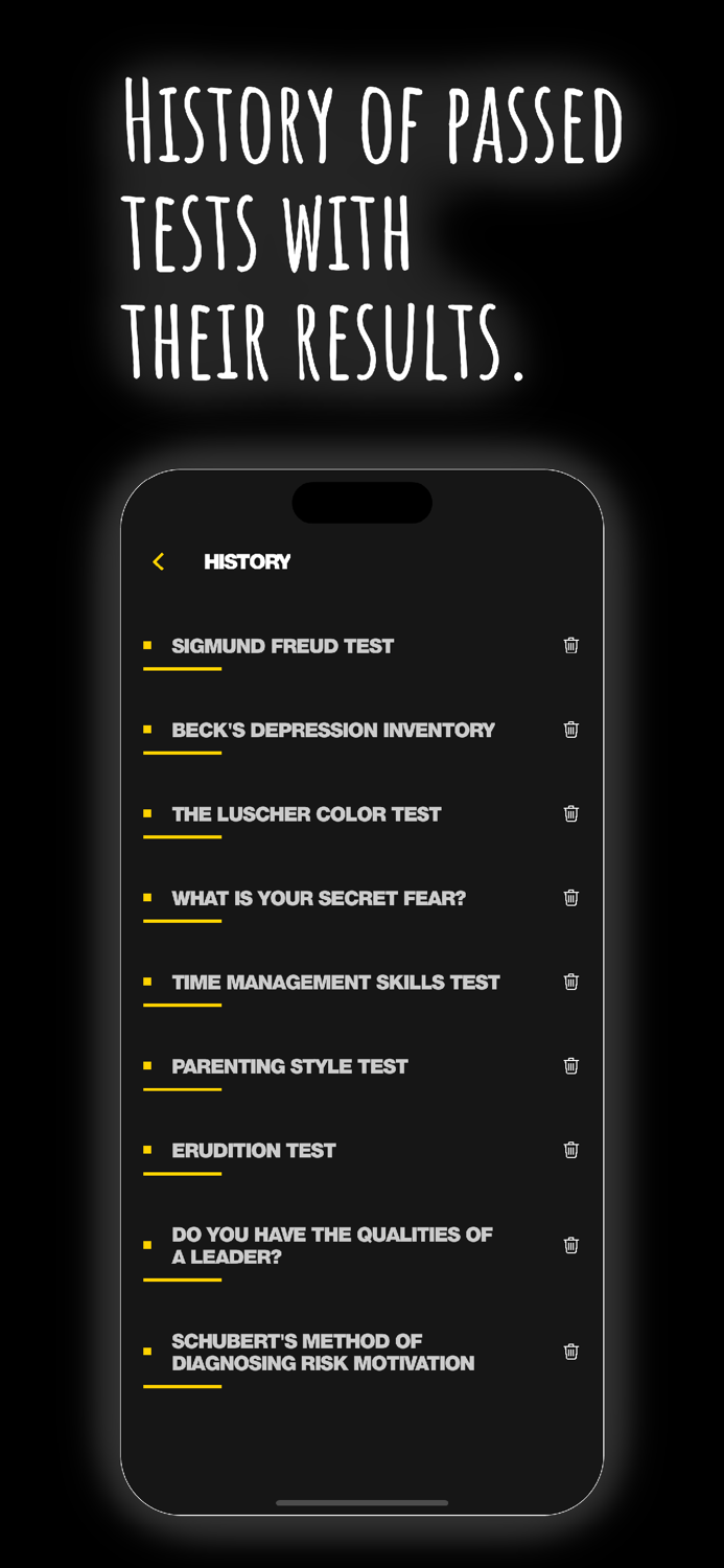 Psychological tests and quizzes