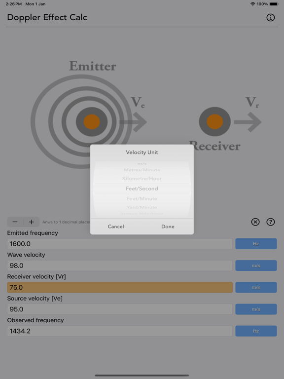 Screenshot #5 pour Doppler Effect Calculator