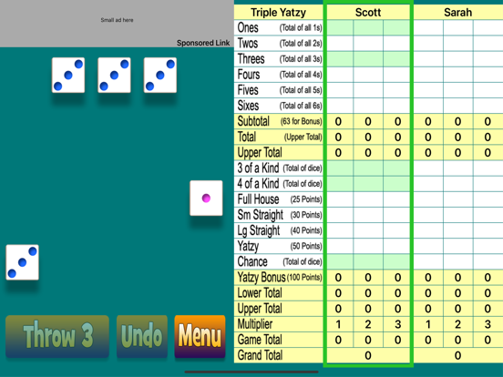 Original Triple Yatzy