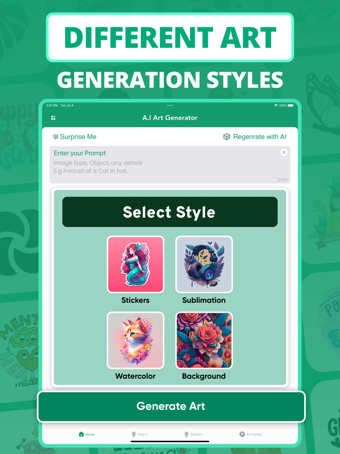 AI Art Maker for Design Space