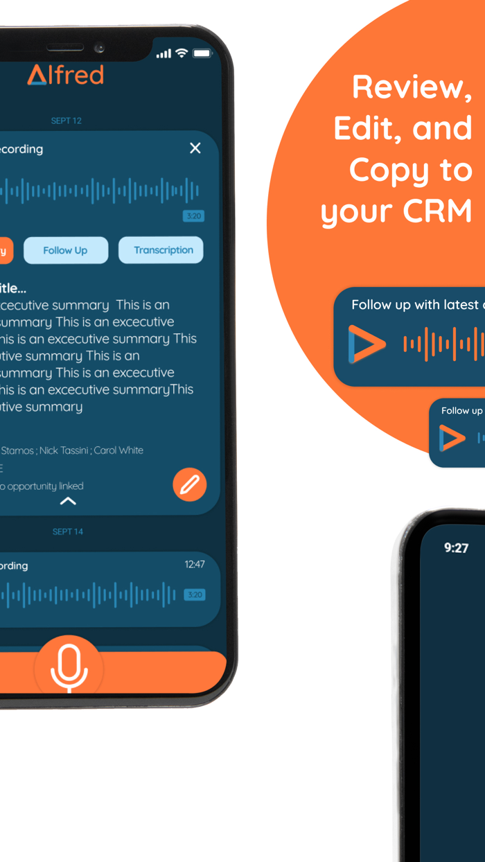 Alfred voice transcriptionAI