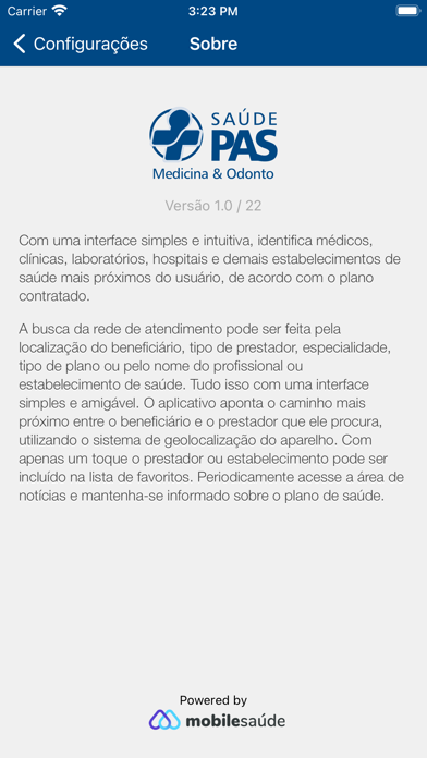 Saúde PAS Mobile Screenshot