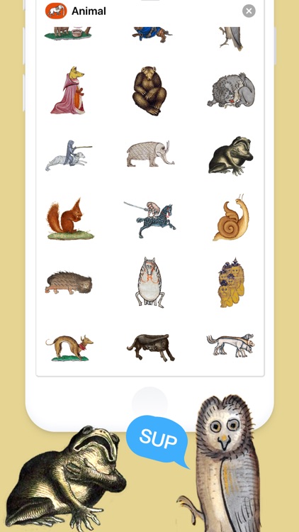 Medieval Animal Stickers