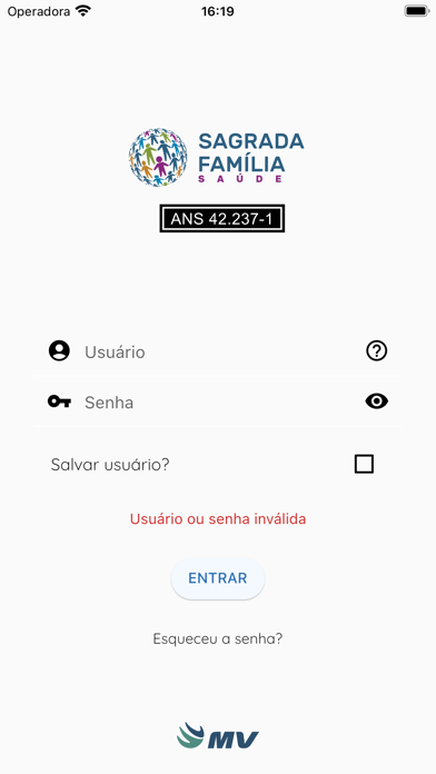 Sagrada Família - Beneficiário Screenshot