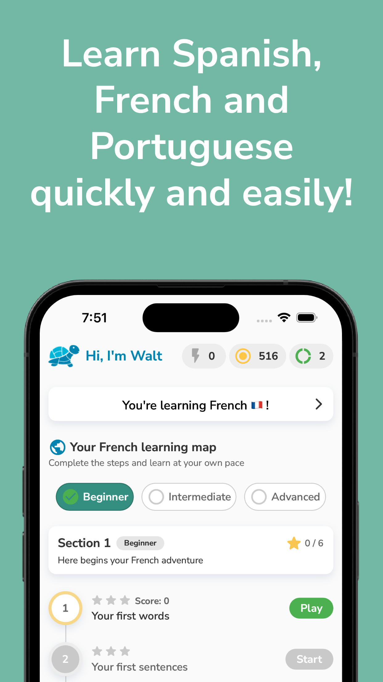 Walt - Learn languages with AI