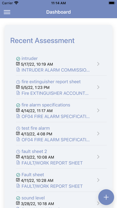 Facilities Compliance App Screenshot