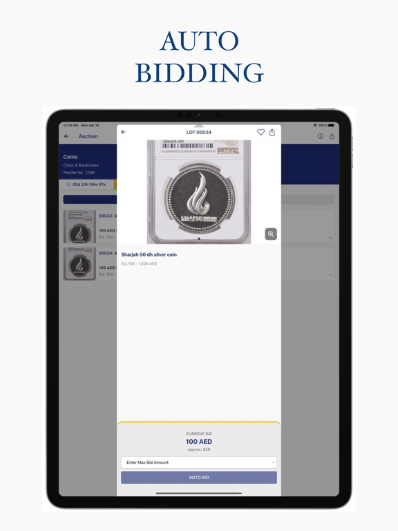 RAuctions - Rabdan Auctions iPad screenshot 2 - Shopping app