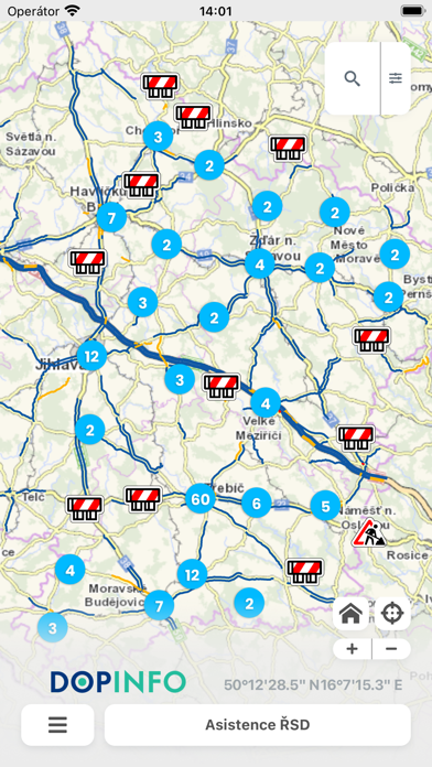 ŘSD dopravní informace Screenshot