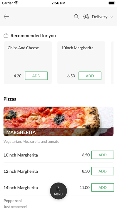 Angelos Pizza Mansfield. Screenshot