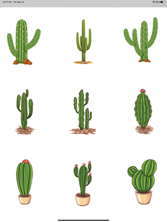 Dessert Cactus Stickers