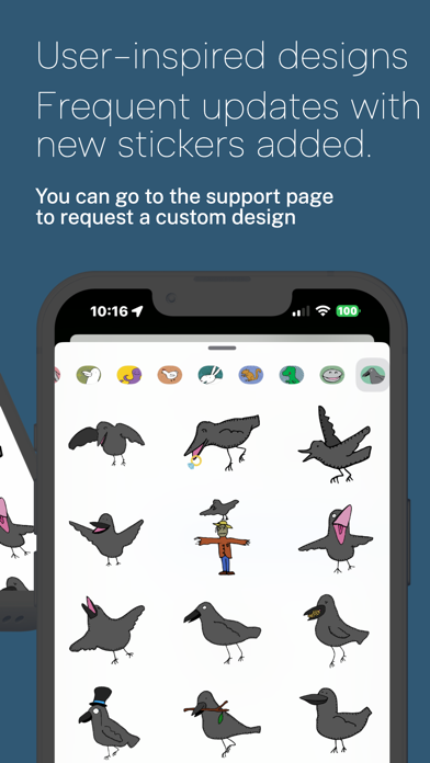 Happy Crows Stickers Screenshot