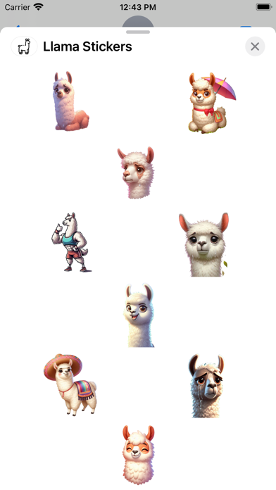 Screenshot #1 pour Llama Stickers