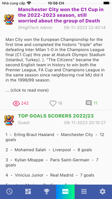 Match Schedule Screenshot