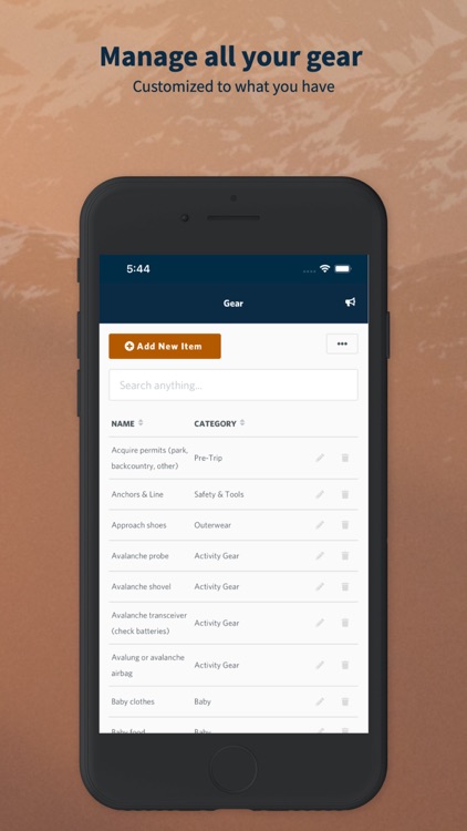 Packup - Trip Planning