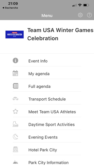 USOPC Events Screenshot