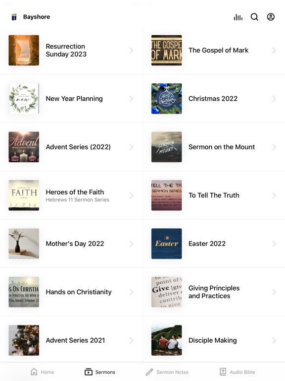 Bayshore Bible Church iPad screenshot 2 - Lifestyle app
