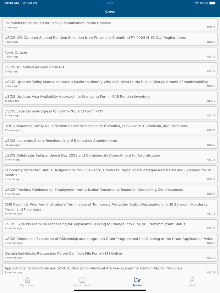 Case Tracker for USCIS