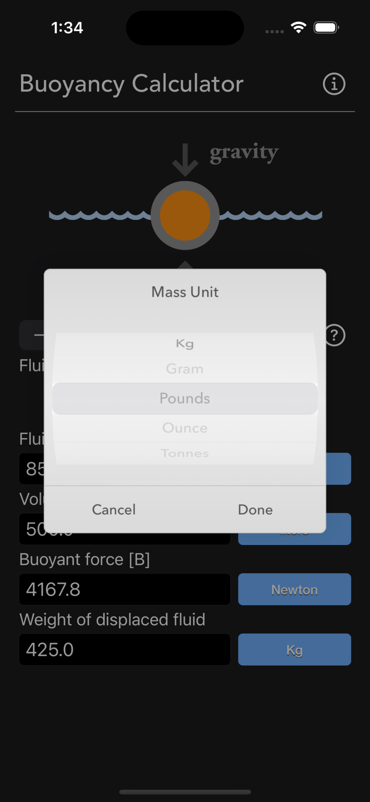 Buoyancy Calculator