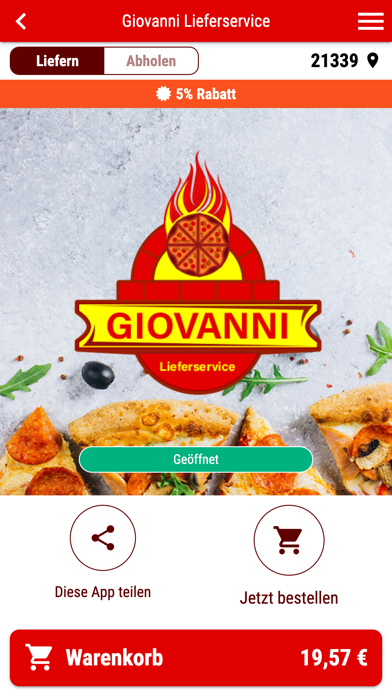 Giovanni Lieferservice Screenshot