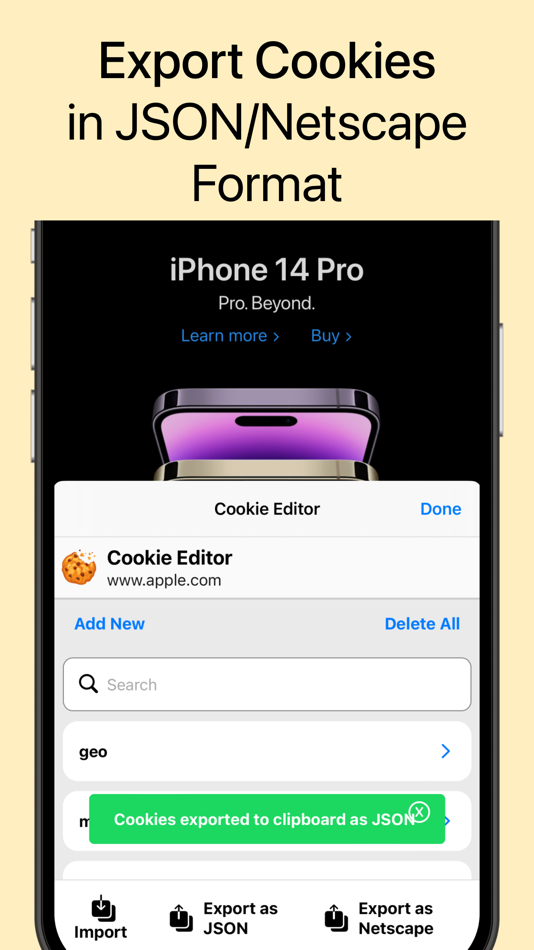 #4. Cookie Editor For Safari (macOS) De: Zamalabs Yazılım ve Bilgi Teknolojileri Limited Şirketi